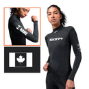 Zhik - Womens Eco Spandex UPF50+ Long Sleeve Rash Guard - Black
