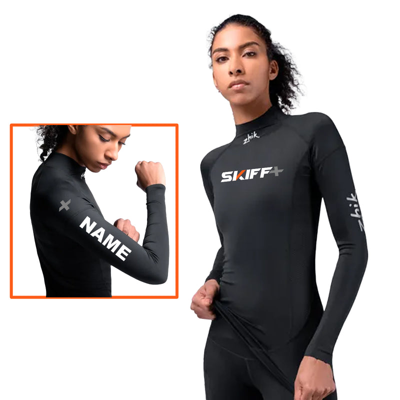 Zhik - Womens Eco Spandex UPF50+ Long Sleeve Rash Guard - Black