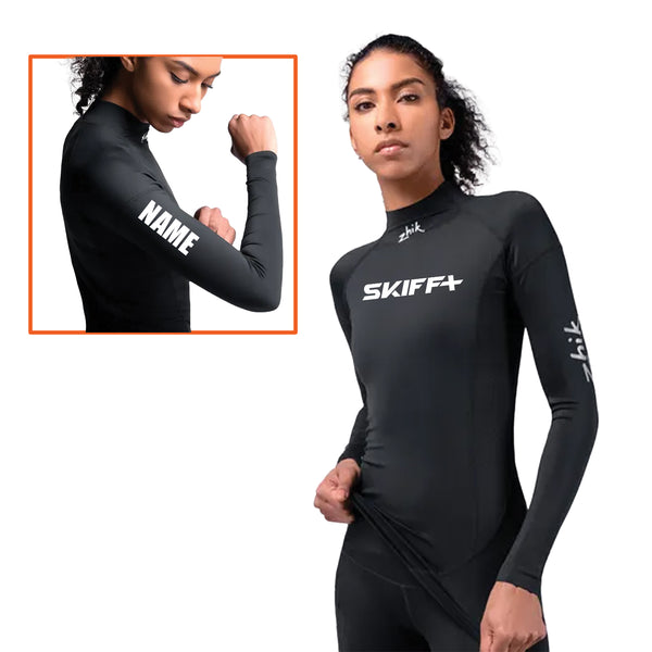 Zhik - Womens Eco Spandex UPF50+ Long Sleeve Rash Guard - Black
