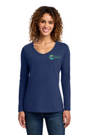 Port & Co™ Women's Long Sleeve Fan Favorite™ V-Neck Tee